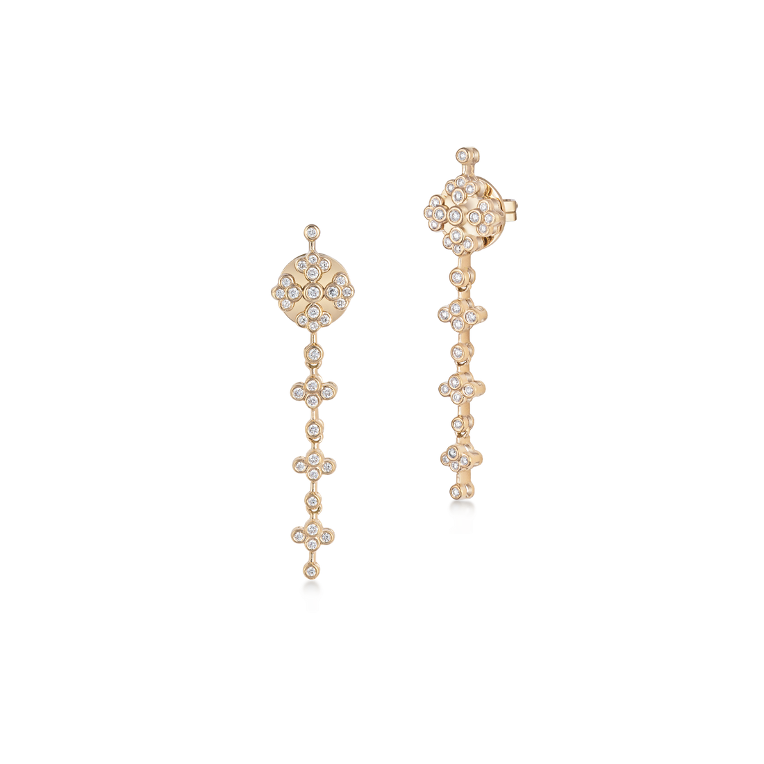 Summer Sky Inspire 18K Gold and VS-G Diamonds Dangling Earring