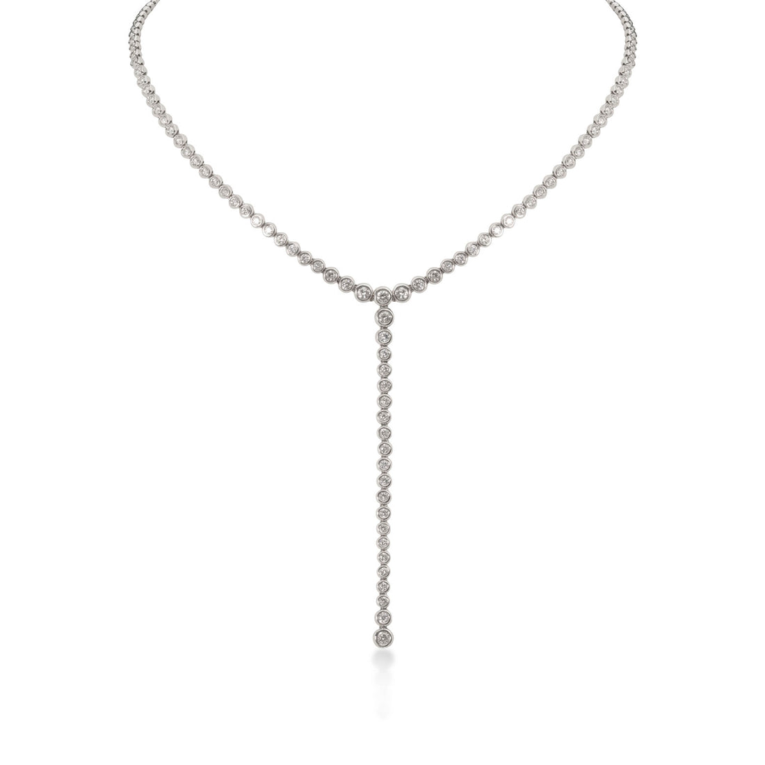 Necklace in 18K white gold with VS-G diamonds