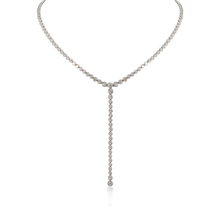 Necklace in 18K white gold with VS-G diamonds