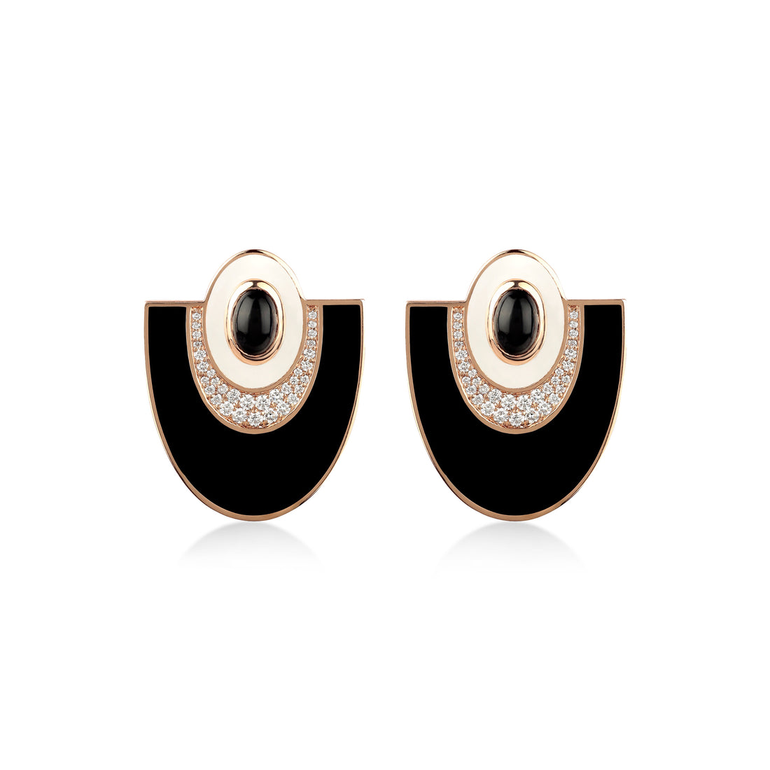 Josephine Earrings in 18K rose gold with VS-G diamonds