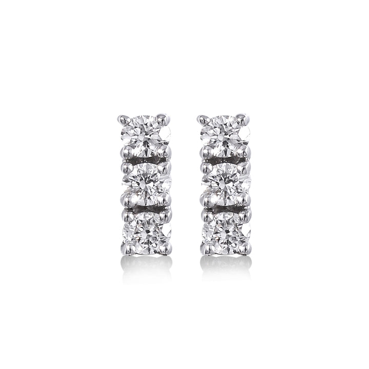 Earrings in 18K white gold with VS-G diamond