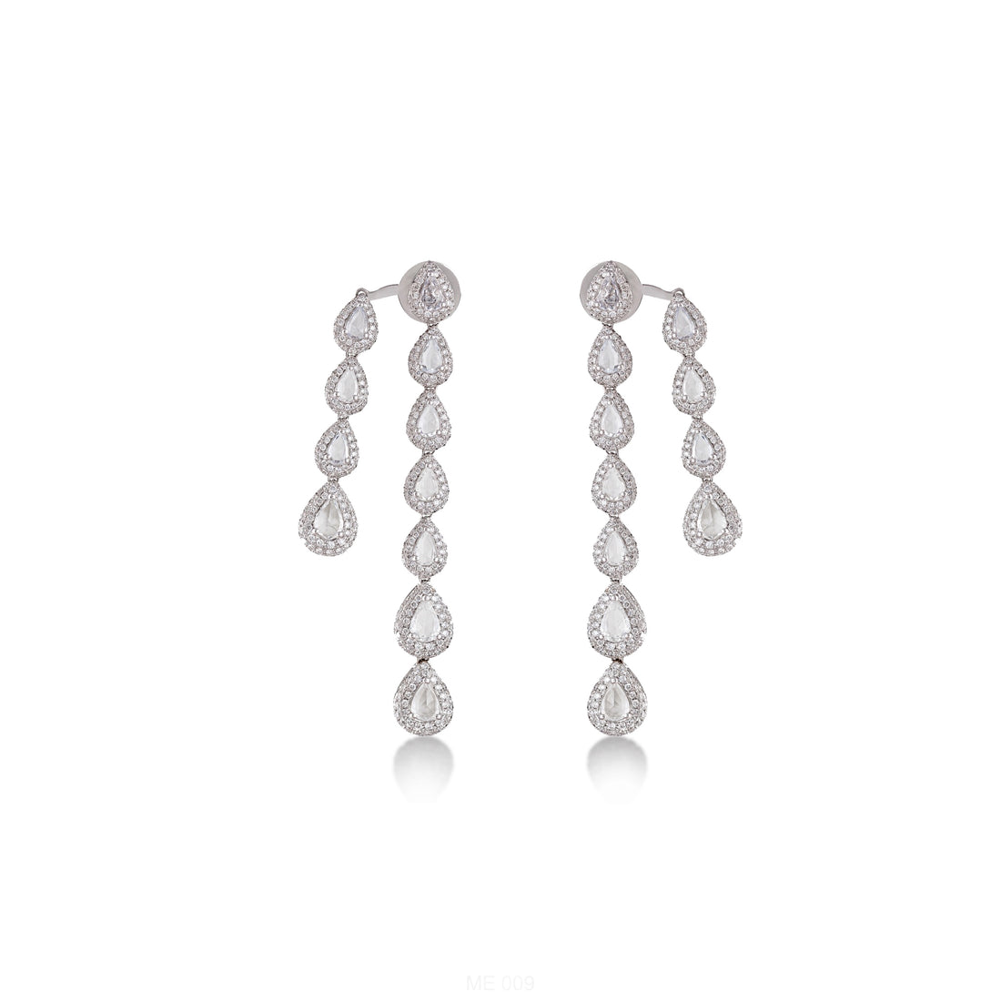 Earrings in 18K white Gold with VS-G Diamonds