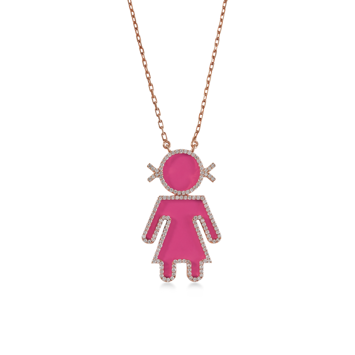 Baby Love Pendant In 60cm Fine Chain In 18K Yellow Gold