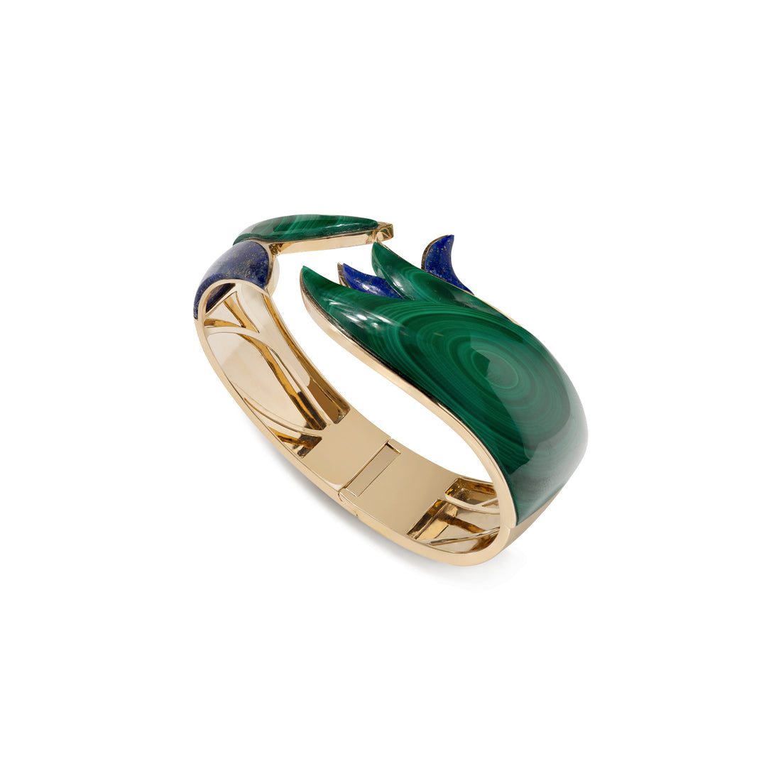 Tropicalia Bracelets in 18K yellow gold with Malachite and Lapis stones