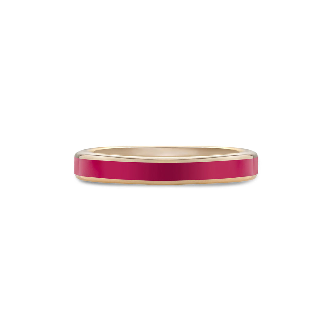 Ring in 18K yellow gold with red enamel