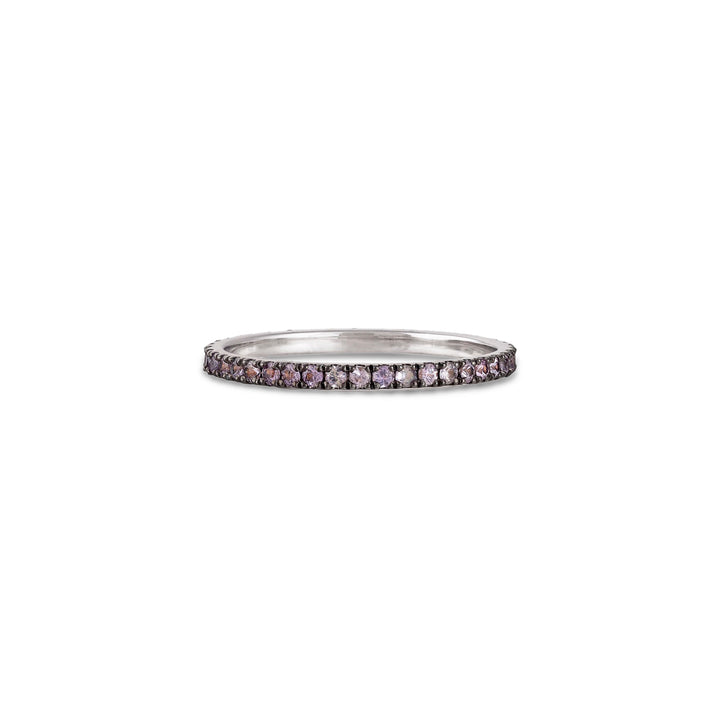 Ring in 18K white gold with pink sapphire stone