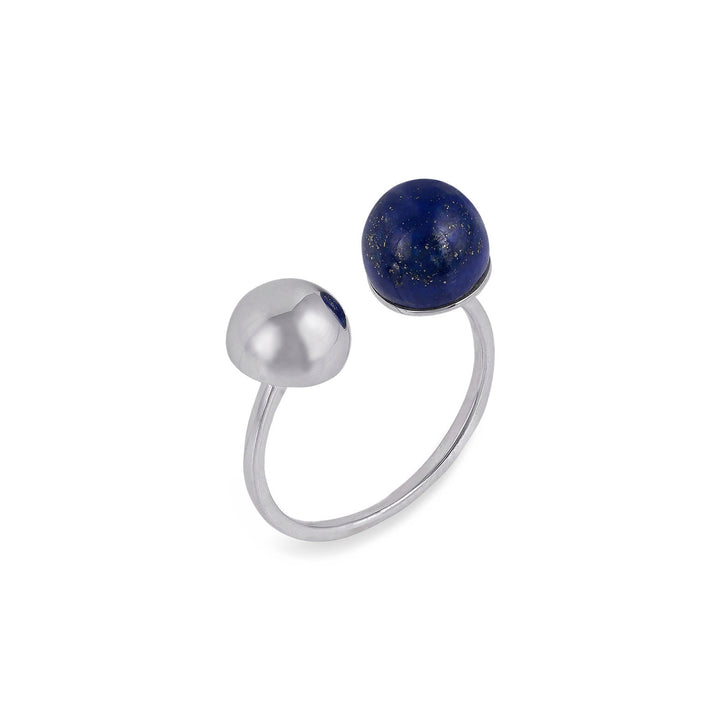 Ring in 18K white gold with Lapis stone