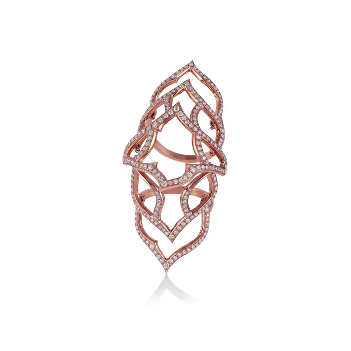 Branch Infinity Ring in 18K rose gold with VS-G diamonds