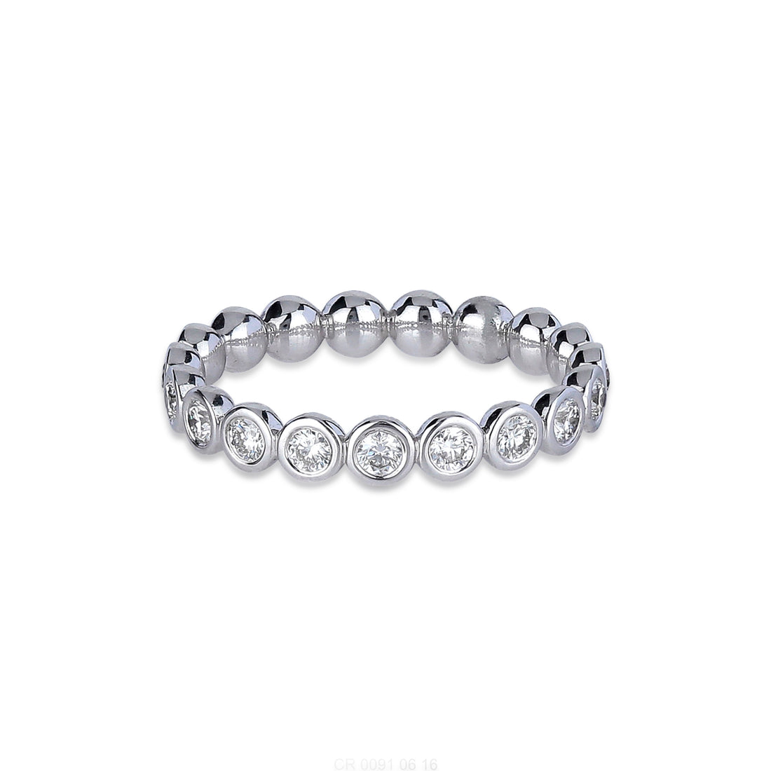 Ring in 18K white gold with VS-G diamonds