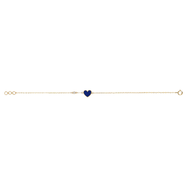 Baby Love Inspire Fine Chain Bracelet in 18K Yellow Gold VS-G Diamond