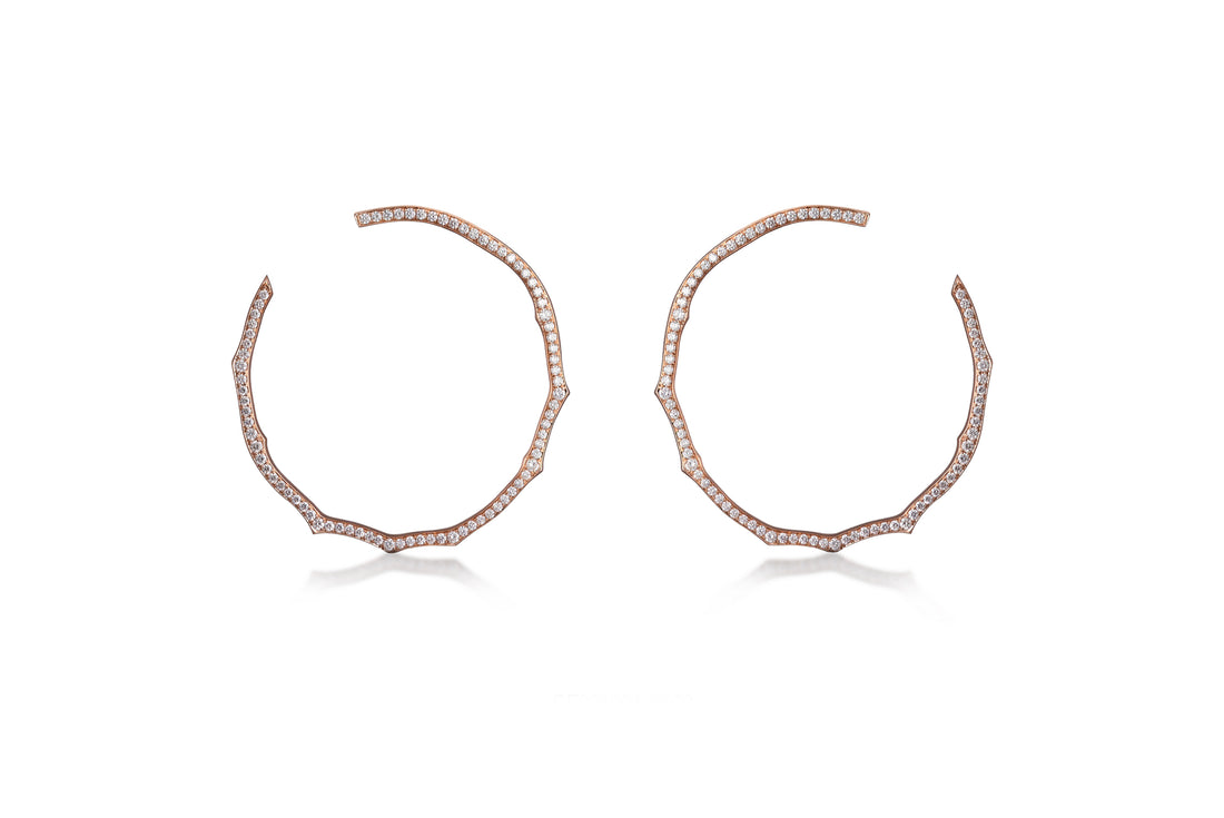 Branch Affinity Earrings in 18K rose gold with VS-G diamonds