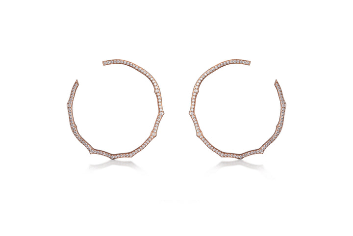 Branch Affinity Earrings in 18K rose gold with VS-G diamonds