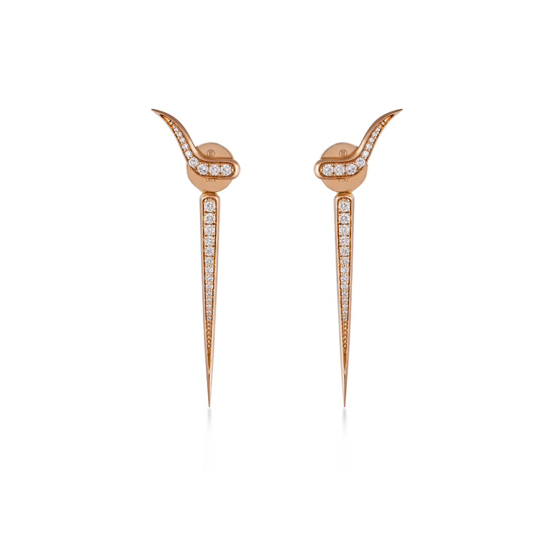 Earrings in 18K Yellow Gold with VS-G Diamonds