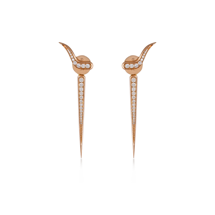 Earrings in 18K Yellow Gold with VS-G Diamonds