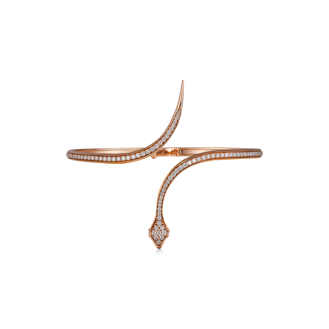 Garden Of Eden - Snake-Shaped Bracelet in 18K Rose Gold with VS-G Diamond