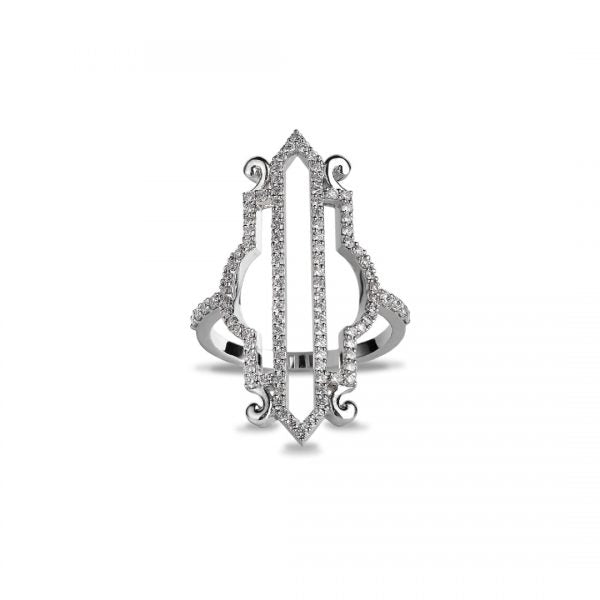 Ring in 18k White Gold And VS-G Diamonds - Clatrava Collection