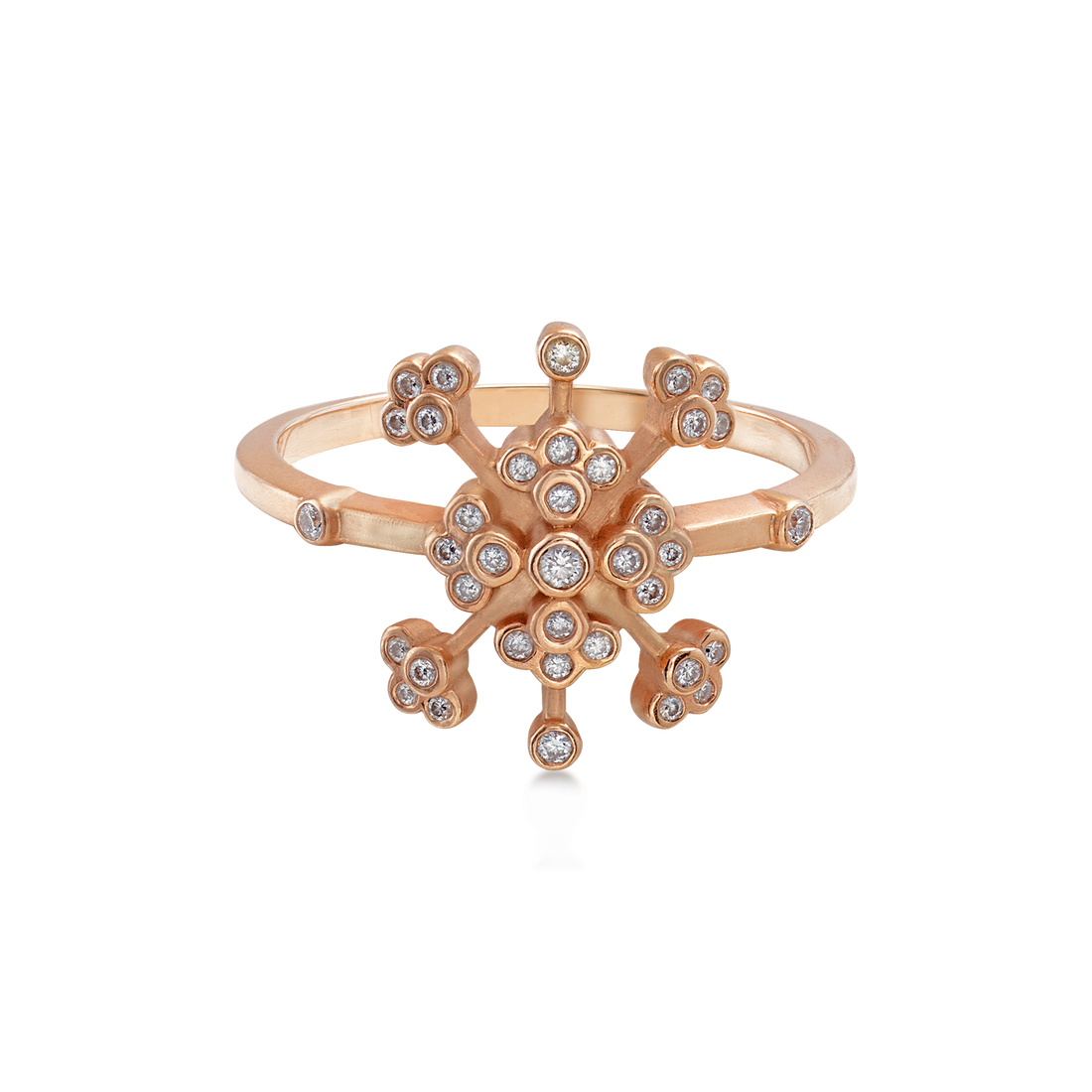 Summer Sky Ring in 18K Rose Gold Studs and VS-G Diamonds