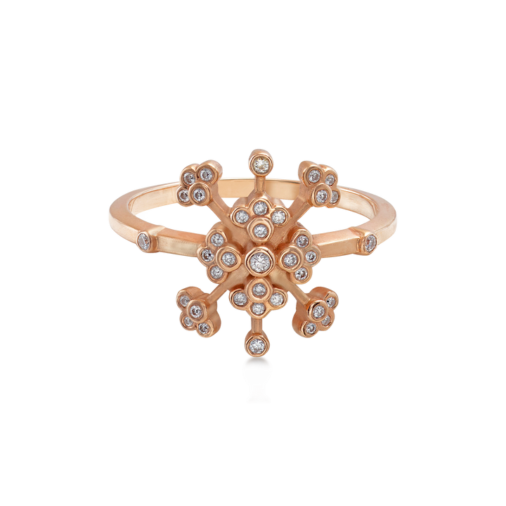 Summer Sky Ring in 18K Rose Gold Studs and VS-G Diamonds