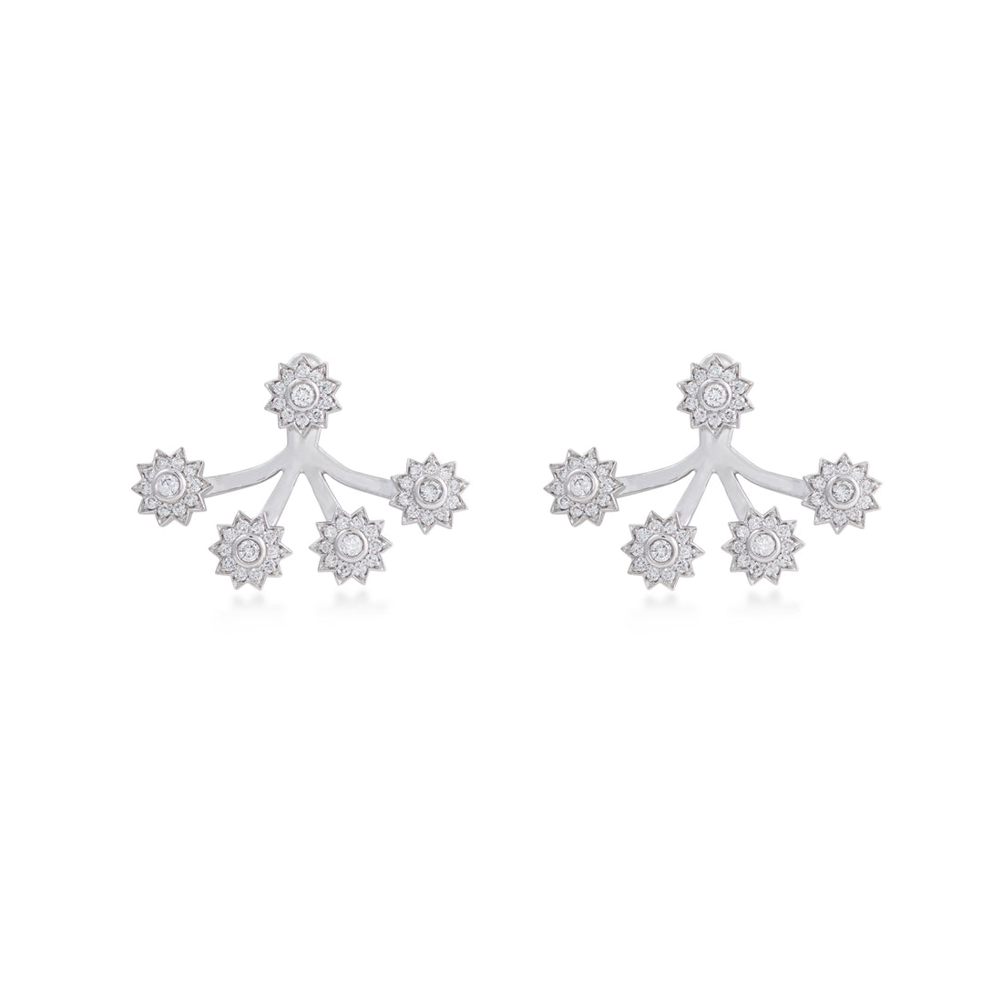 Earrings In 18K White Gold With VS-G Diamonds