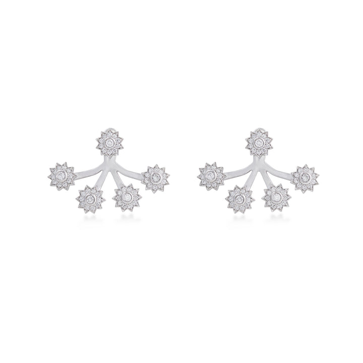 Earrings In 18K White Gold With VS-G Diamonds