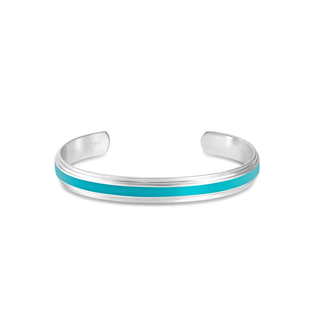 Bracelet in silver  and turquoise enamel