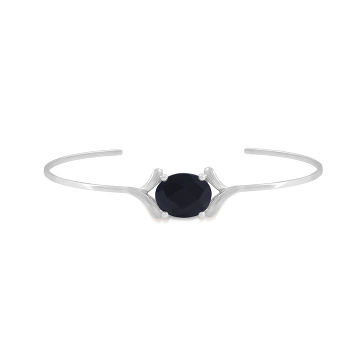 Bracelet in 18K White Gold with black tourmaline stone - Arcobaleno collection