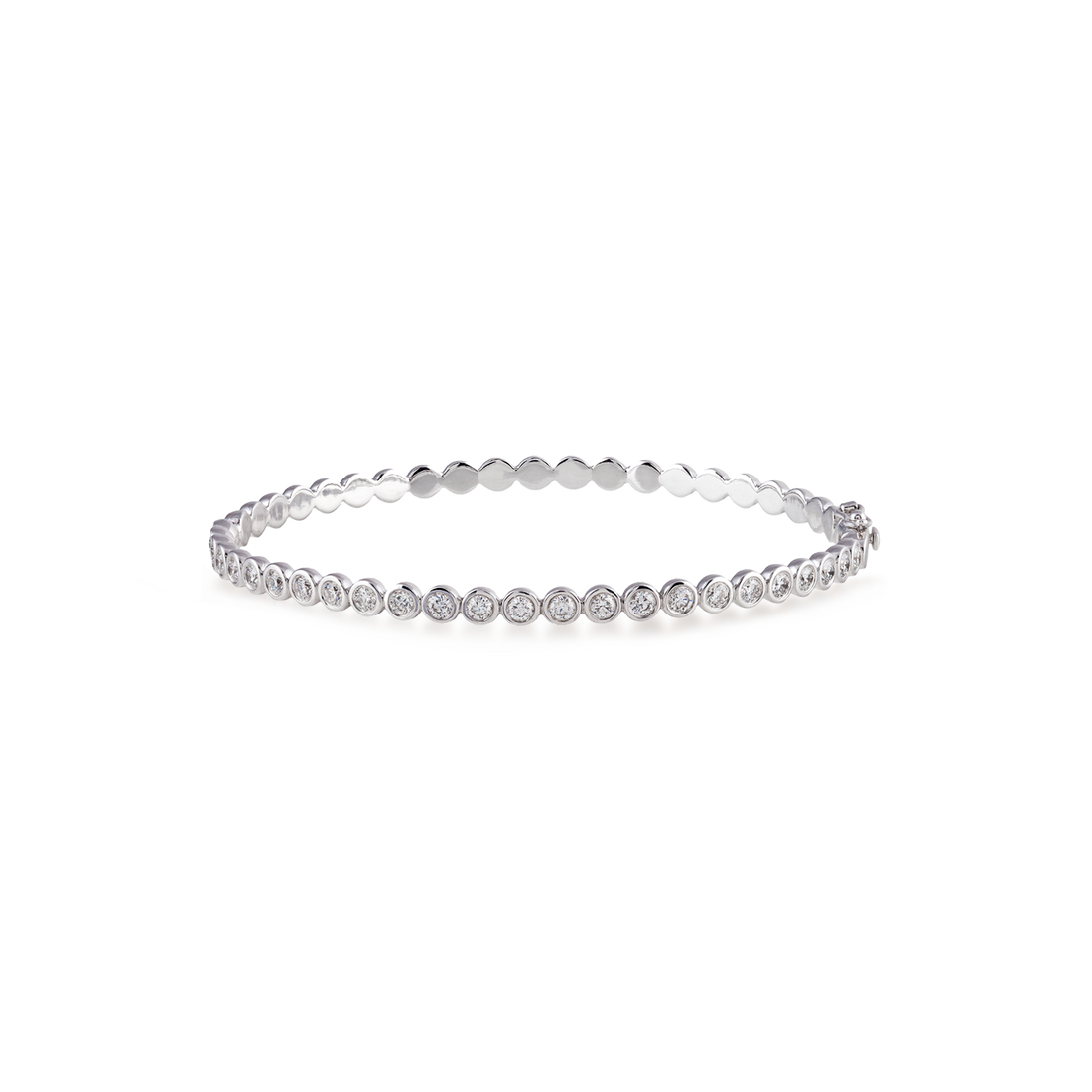 Bangle In 18K White Gold With VS-G Diamond