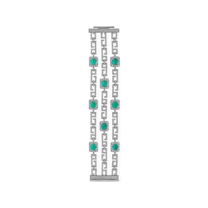 Art deco bracelet inspired links with 18k white gold with VS-G diamond